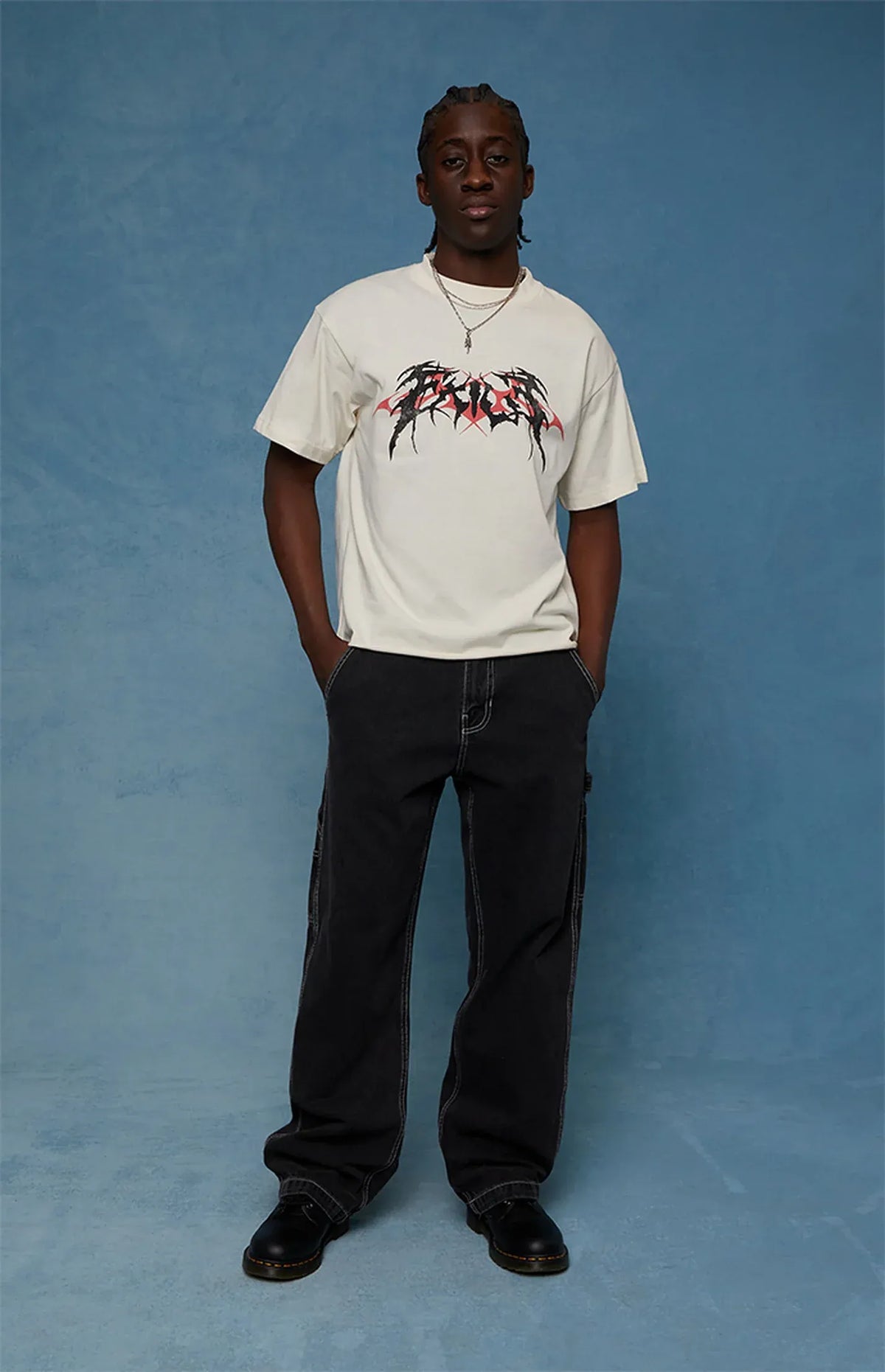 Pacsun Dylan Baggy Jeans Carpenter Contrast Stitch Black